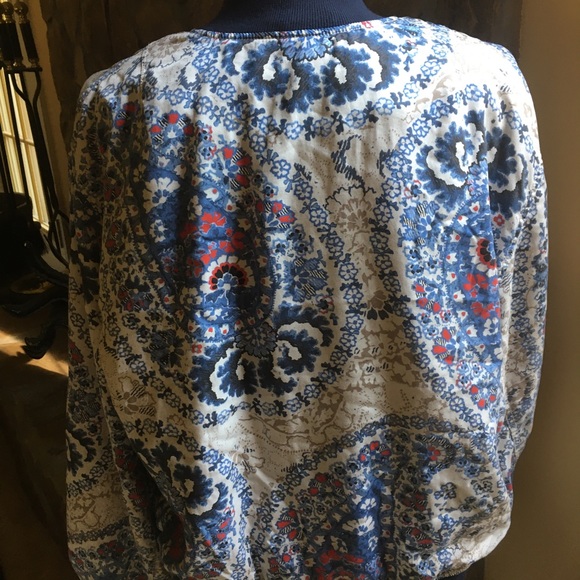 Free People Quilted Paisley Bomber Jacket - Picture 2 of 9